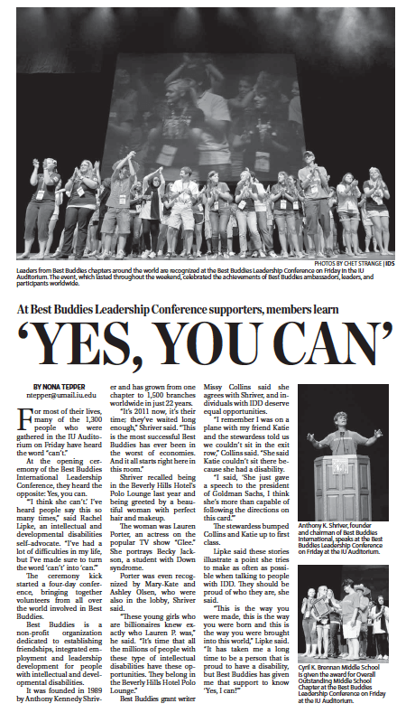 At Best Buddies Leadership Conference supporters, members learn 'yes, they can'